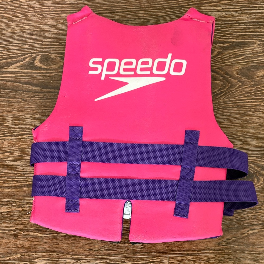 Speedo Kids Swim Vest - Pink and Purple Floral - Picture 3 of 3